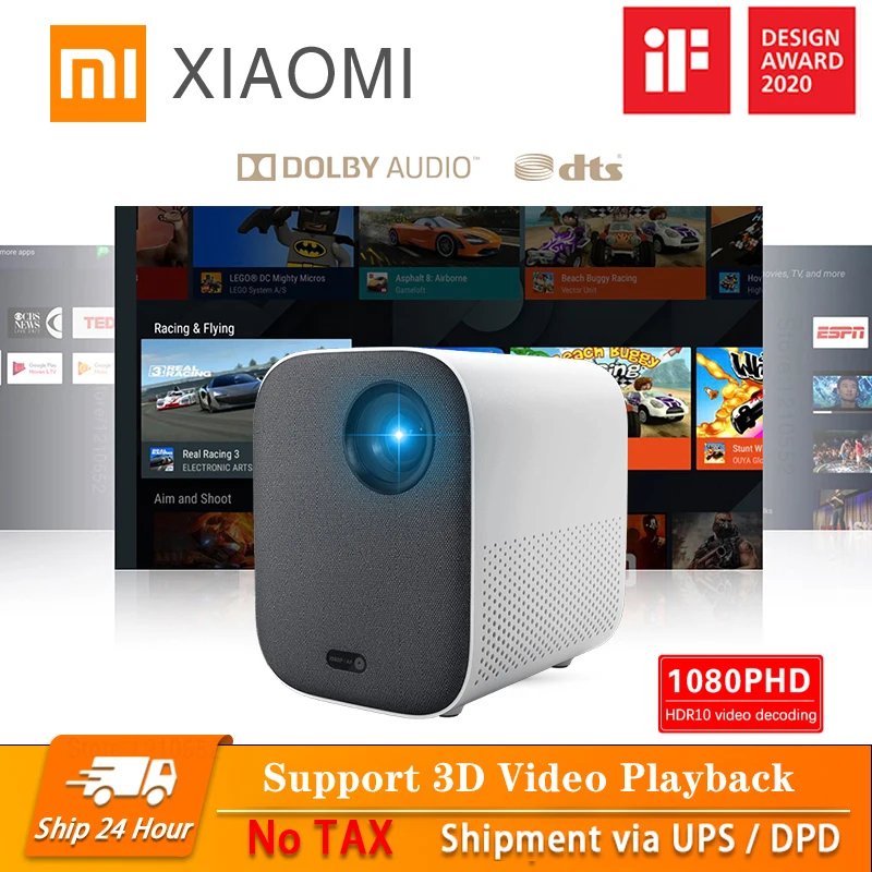 Новый проектор Xiaomi Smart Youth Edition для дома мини 3D воспроизведение видео 500 ANSI люмен