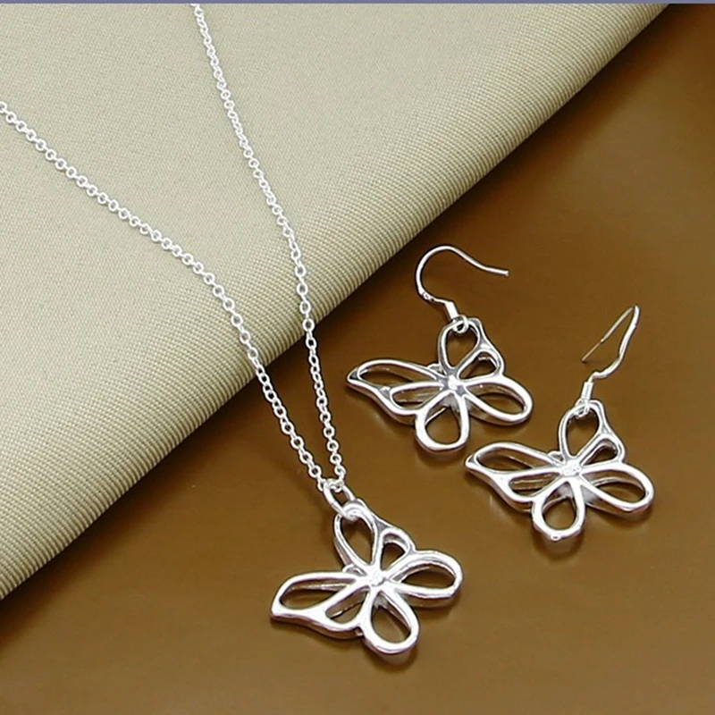 Collar Y Pendientes De Perlas Con Plata De Ley 925 - Conjunto De Joyería Elegante Para Mujer