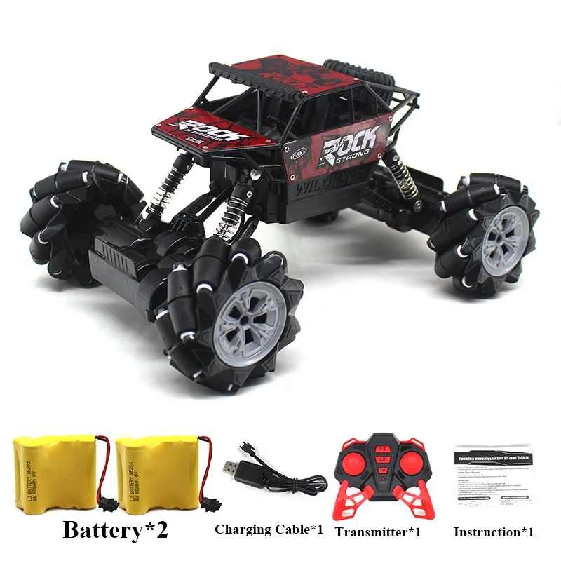 Red-2 Battery Rock Crawler 1:16 4WD Drift RC автомобиль Радиоуправляемый игрушечный автомобиль Радиоуправляемый трюковый автомобиль со звуком, Универсальный светильник 2355 - Цвет: Red-2 Battery