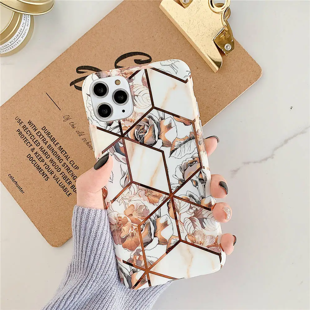 Силиконовые телефонные чехлы с цветочным покрытием для iphone 12 Mini 11 Pro XS Max XR 7X6 6S 8 Plus