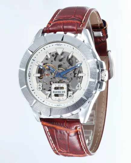 

Goer/Gao'er Gold-Tone Double Hollow out Gold Machine Men Fully Automatic Analog Watch MEN'S Watch Batch