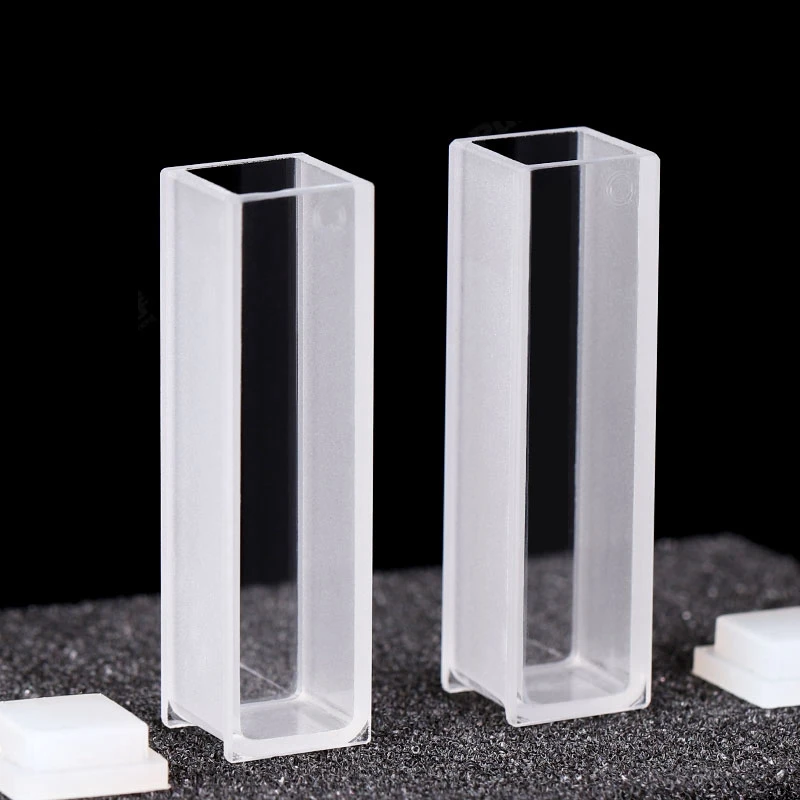 

2Pcs Standard Quartz Cuvette Spectrophotometer Cuvette 10mm Light Path 3.5ml Capacity 200-2500nm Wavelength Range