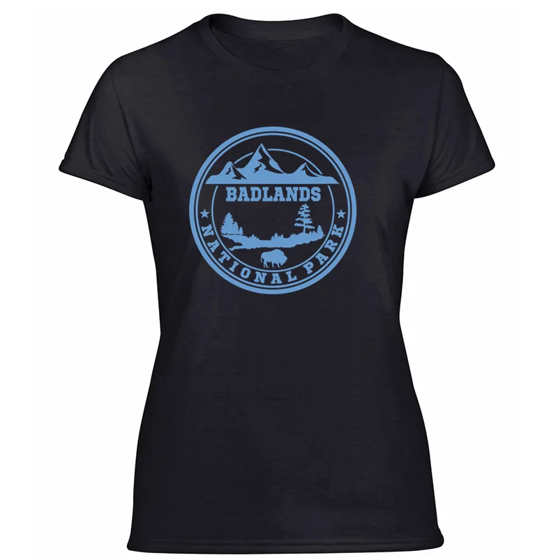 Графический юмор badlands13.png футболка для мужчин размер одежды S-5xl наряд Мужская футболка хлопок против морщин хип-хоп топы - Цвет: Women-Black