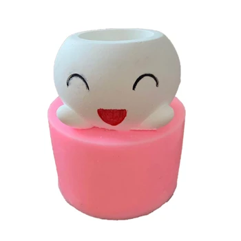 

Smile Expression Flower Pot Silicone Mold for Epoxy Resin Concrete Clay Planter P0RE