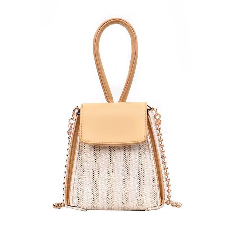 

New Fashion Lady Bag Korean Version Oblique Chain Bag Single Shoulder Lantern Knitting Bag Purses and Handbags