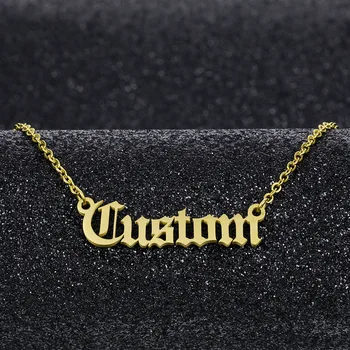 

Customized Necklace with Name for Women Men Child Necklace Stainless Steel 35-60cm Chain Customized Pendant Necklace Jewelry