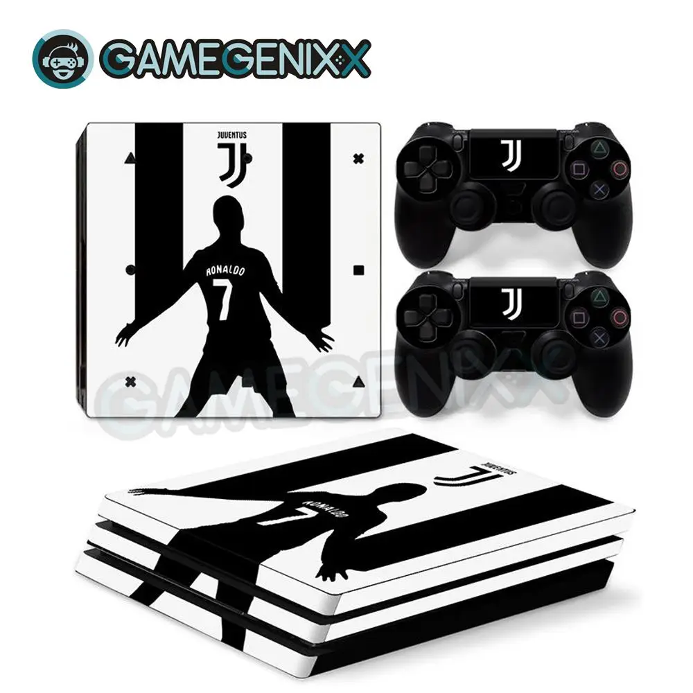 Наклейка на кожу GAMEGENIXX Виниловая наклейка для PS4 Pro консоли и 2 контроллера-Ronaldo