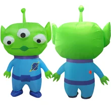 Трехглазый зеленый синий инопланетянин надувные костюмы косплей Хэллоуин Лето Рождество вечерние Косплей Монстр талисман Disfraz