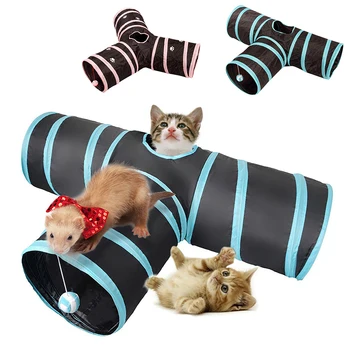 

4 Holes Foldable Pet Cat Tunnel Indoor Outdoor Pet Cat Training Toy For Cat Rabbit Kitty Puppy Animal Play Tunnel Tube Toys