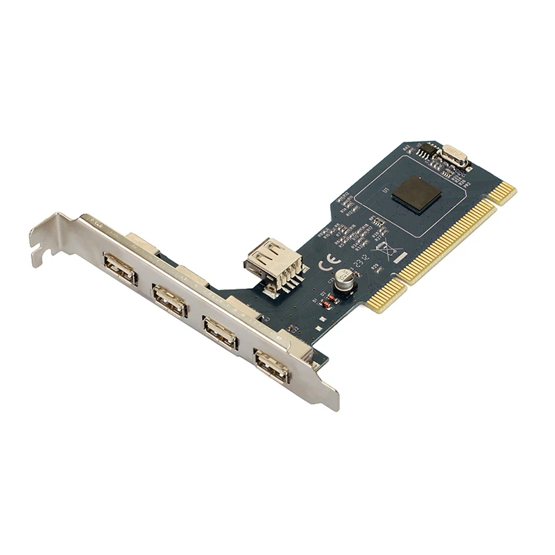 Плата расширения на 5 портов USB 2000 PCI-USB для NEC Vista Win ME XP 2008 98 Server | Компьютеры и офис