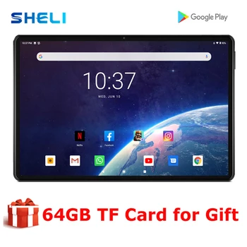 

New Original 10 inch Tablet Pc Quad Core 3G Phone Call 10.1 Tablets 32G Android 9.0 tab Google Market GPS WiFi FM Tablets 10.1