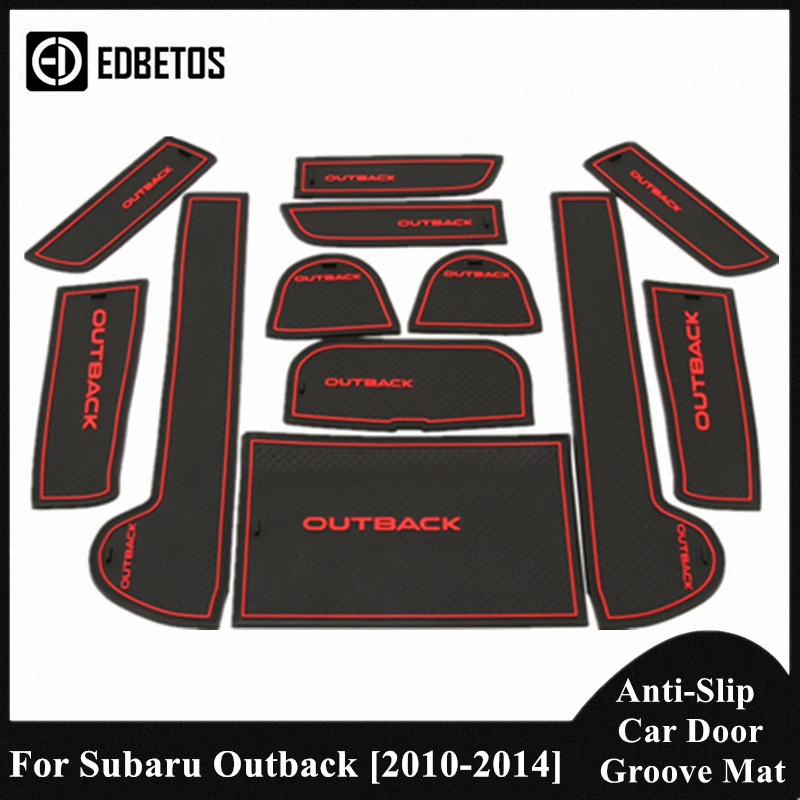 For Subaru Outback 2010 2011 2012 2013 2014 Anti-Slip Dirty Door Groove Mat Interior Car Accessories |