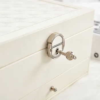 

Portable Multi-Function Storage Box Jewelry Box Wholesale Double-Layer Jewelry Korean Earrings Ring Multi-Grid Jewelry Box