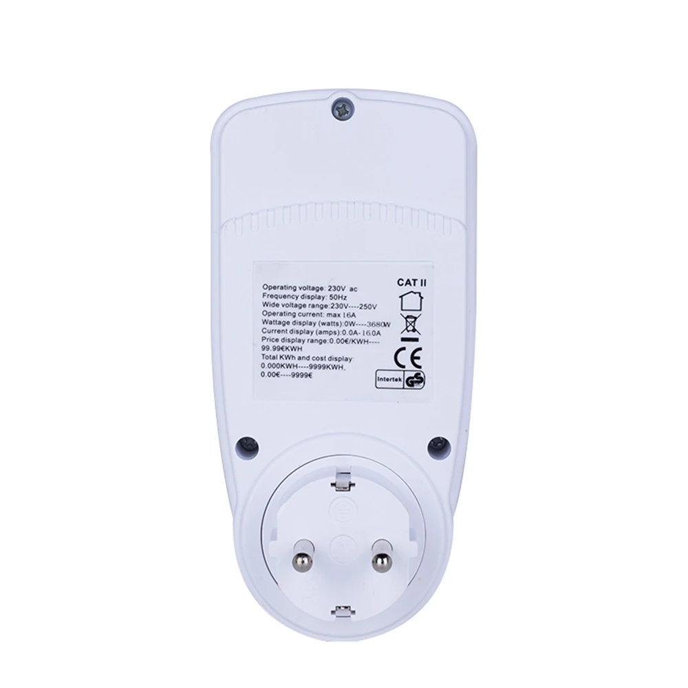 Home Smart LCD Socket Electricity Usage Power Socket Energy Watt Volt Amps Wattage KWH Consumption Analyzer Monitor Socket