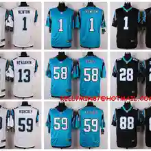 Stitiched, carolina s, Cam Newton, Luke Kuechly, Greg Olsen, Kelvin Benjamin, Thomas Davis Jonathan Stewart Jersey