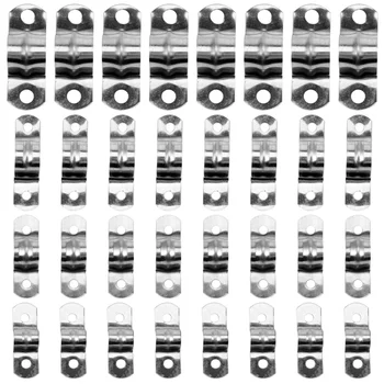 

100 Pcs Rigid Pipe Strap Clamp Tube Straps Stainless Tension Tube Clip Clamp