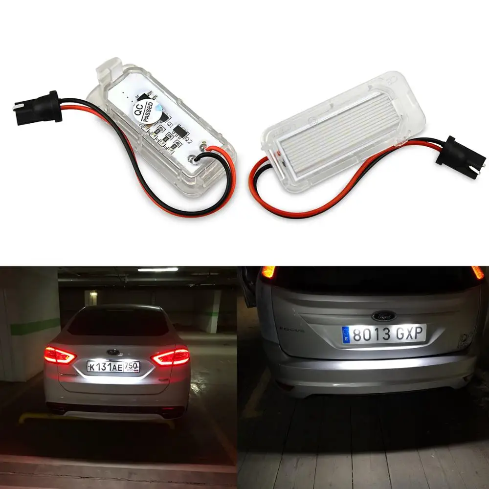 AUXITO 2x Canbus Светодиодная лампа для Ford Focus 5D Fiesta Mondeo MK4 C Max MK2 S Kuga Galaxy номерной знак 6000k