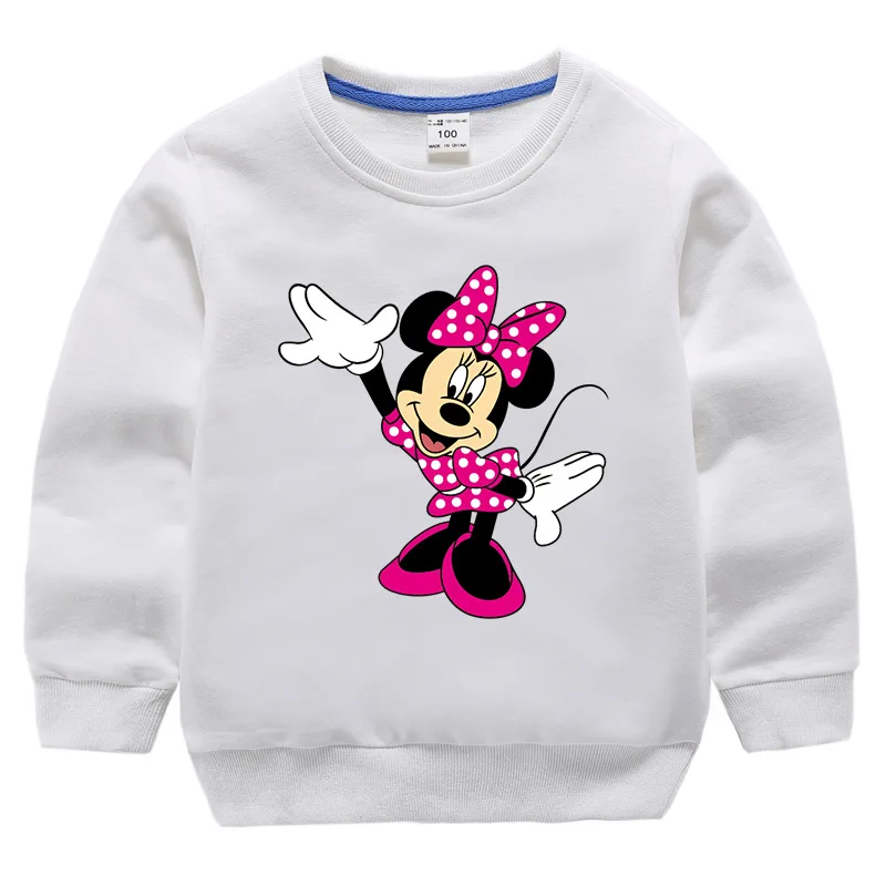 Minnie 5 Детский свитер с 2 узорами осенне-зимняя хлопковая одежда Минни для маленьких девочек Спортивная футболка с длинными рукавами с изображением Эльзы футболка - Цвет: Minnie 5