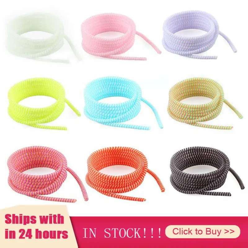 

New 1.4M Line Organizer Pipe Protection Spiral Wrap Winding Cable Wire Protector Cover Tube Cable Winder For IPhone Android