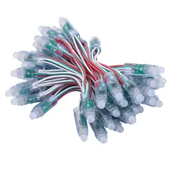 Chaîne LED adressable numérique, 50 pièces, DC 5V, WS2811, rvb, polychrome, 12mm Pixels, offre spéciale, 2021 