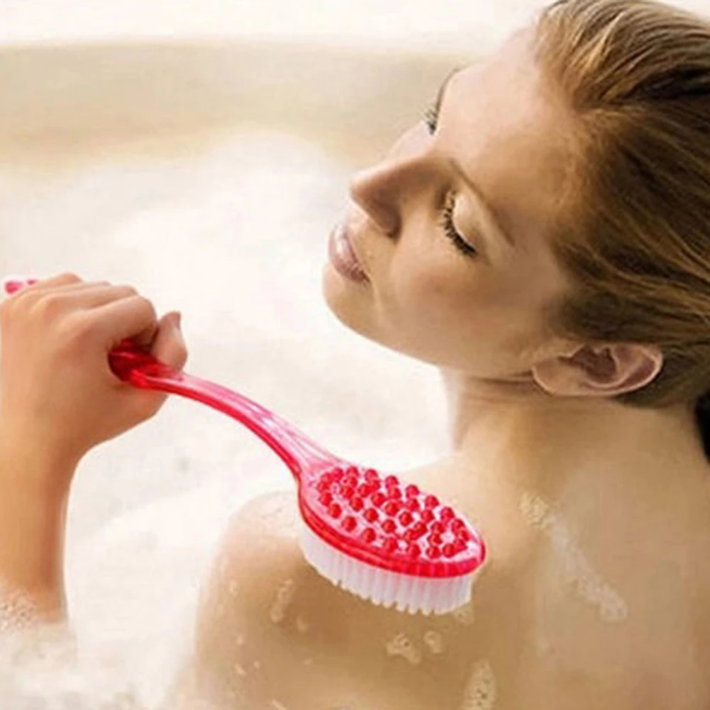 Длинная ручка для ванны душ задняя щеточка для очищения массажер инструмент для чистки кожи