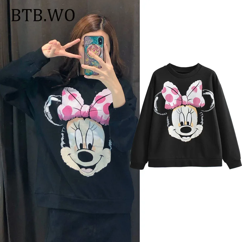 Sweatshirt Women Hoodies Lion King Print Women Hoodie fashion o neck long sleeve oversize pullover sweatshirts Casual - Цвет: mouse
