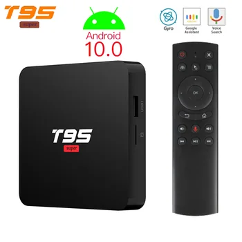 

T95 Super Android 10.0 Smart Tv Box Allwinner H3 Quad-Core 2G 16G USB Wifi 4K Media Player Support Netflix Youtube Google Play