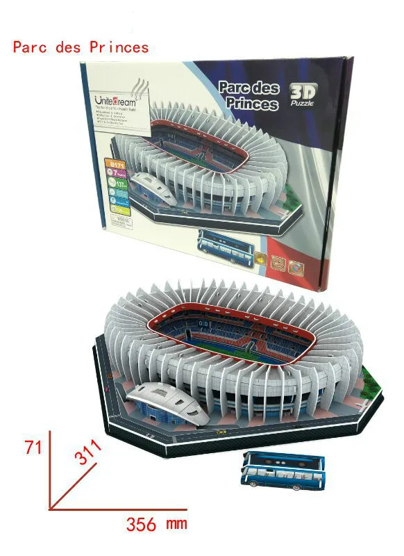 Классический пазл DIY 3D головоломка мир футбольный стадион Европейская футбольная площадка сборная Строительная модель головоломка игрушки для детей