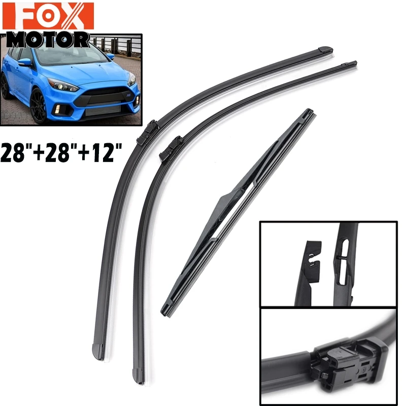 Xukey 28'+ 28 ''+ 12'' передние и задние щетки стеклоочистителя для Ford Focus 3 хэтчбек 2011 2012 2013 автомобильные аксессуары