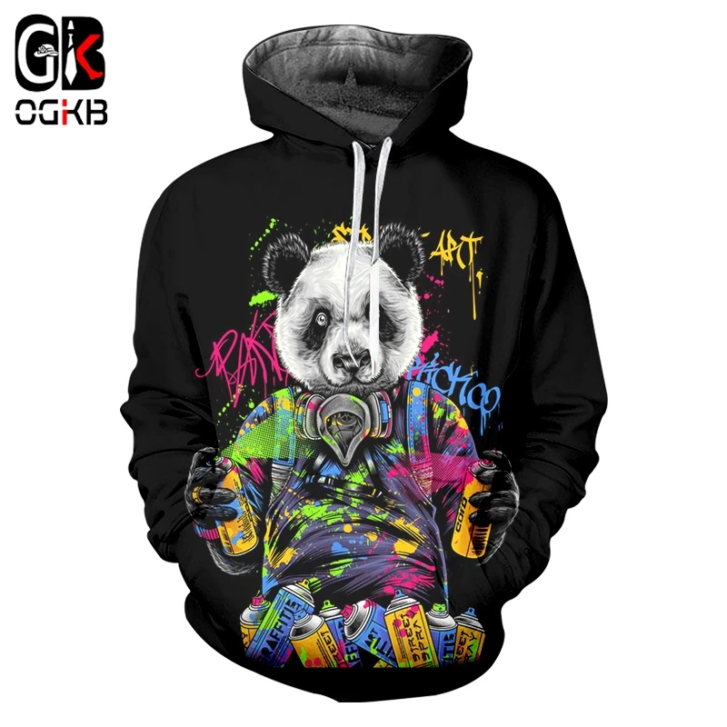OGKB Men's New Cool Hoodie 3D Printing Creative Panda Clothing Men Spandex Streetwear Top Hoodie Dropshipping OGKB Men's New Cool Hoodie 3D Printing Creative Panda Clothing Men Spandex Streetwear Top Hoodie Dropshipping