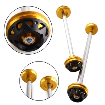 

Motorcycle Front & Rear Axle Fork Carsh Sliders Set For SUZUKI GSXR600 750 2006-2012