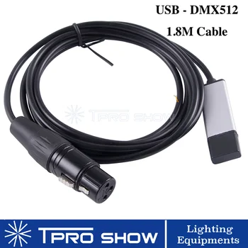 

Mini Stage Light USB DMX Interface Adapter Cable 1M 1.8M DJ Lights PC DMX512 Controller Dimmer USB DMX Signal Conversion Wire