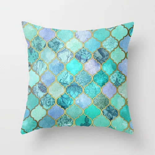 Marble simple abstract geometry pillow pillow short plush pillowcase customization christmas cushions Cushions