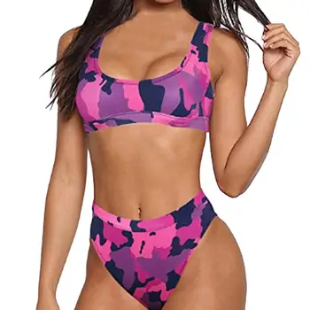 

Swimwear Women Swimsuit Push-Up Bikini Set Split Low Round Neck Swimwear Beachwear Swimsuit Sexy Bikini traje de baño #7