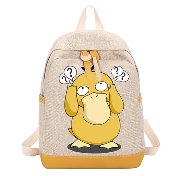 

Cute Psyduck Backpack Animation School Bags For Boy Girl Student Bags Shoulder Bag