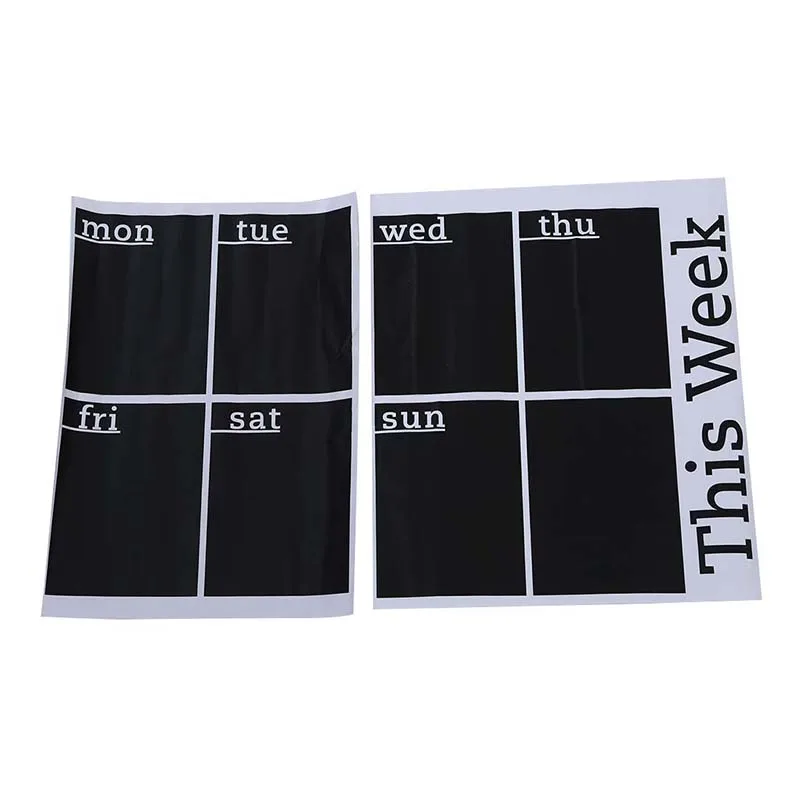 

Weekly Planner Calendar Blackboard Removable Wall Sticker Chalk Board Decal