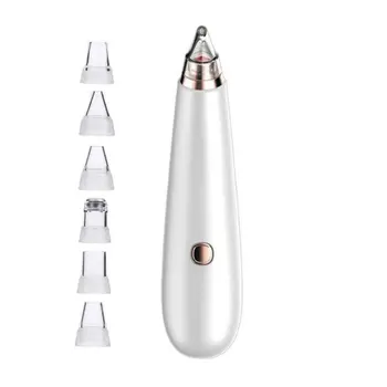 

6 in 1 Blackhead Removal Tool Electric Blackhead Vacuum Cleaner Acne Extractor Device with 6 Replacement Probes