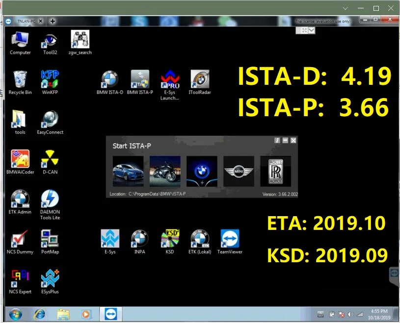 09 ISTA/D 4,19 ISTA/P 3,66 для BMW ICOM Программное обеспечение HDD/SSD многоязычный с инженерами Программирование windows 7