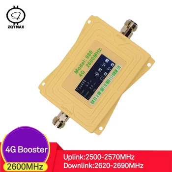 

ZQTMAX 4G repeater Band 7 mobile signal booster 2600 MHz lte cellular amplifier internet Signal 70dB lcd display