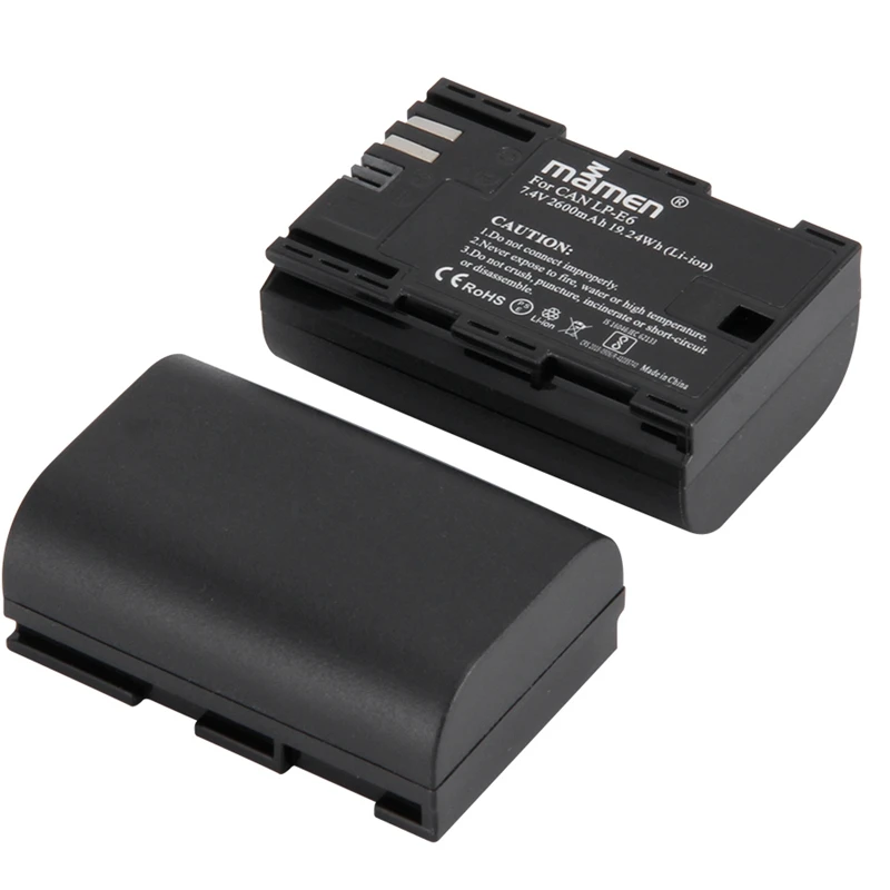 Mamen 2600MAh LP E6 LPE6 батарея для цифровой камеры + USB lcd двойное зарядное устройство Canon