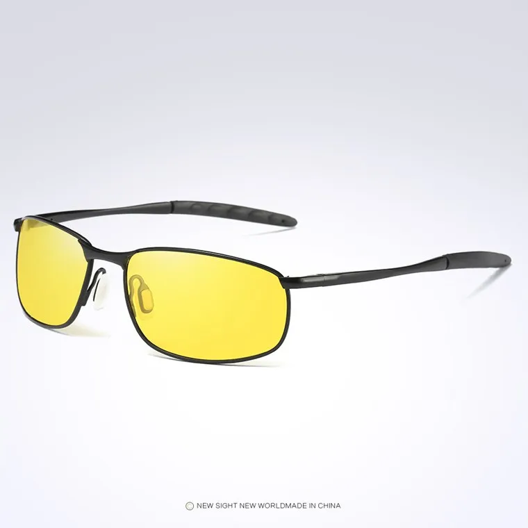 HDSUNFLY, брендовые, новые, поляризационные солнцезащитные очки, мужские, модные, солнцезащитные очки, сплав, оправа, для путешествий, вождения, мужские, солнечные очки, UV400 - Цвет линз: black night