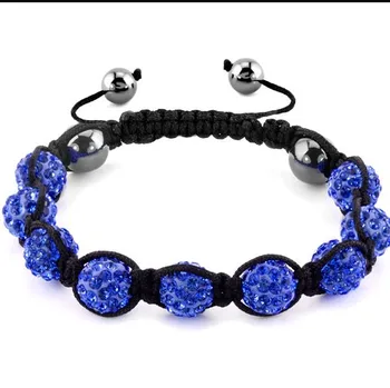 

rite mix color 9 bt43 all crystal Top Quality crystal Bracelet Micro Pave Disco Ball 10mm Bead hot Bracelets
