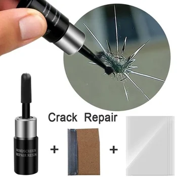 

Car Windshield Repair Tool DIY Window Repair Tools Windscreen Glass Scratch Crack Restore Window Screen resin+blade+strips