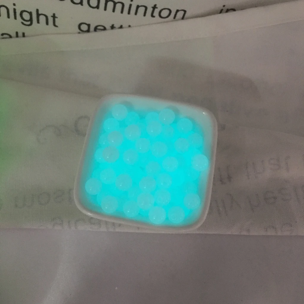 12 Pcs Round Luminous Stone Beads Fishing Lures Jewelry Findings