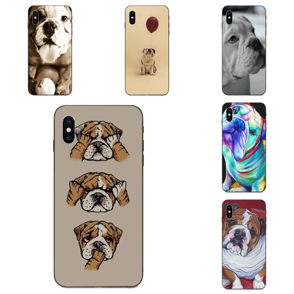 Soft Fashion Cover Case For Apple iPhone 4 4S 5 5S SE 6 6S 7 8 11 Plus X XS Max XR Pro Funny Polynesian English Bulldog | Мобильные