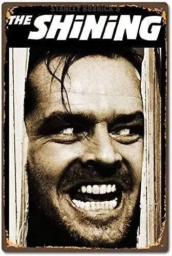 Cartel De Estaino De La Pelitula Brillante, Póster De Pelitula De Diseado Vintage, Cartel De Chapa Retro, Decoraciion Del Hogar