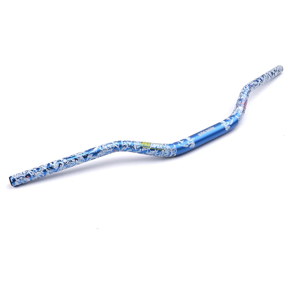 Blue Protaper Metal Mulisha MX Универсальный негабаритных Диаметр руль 6061 Алюминий сплав с рисунком черепа руль(1-1/" диаметр 28 мм - Цвет: Blue