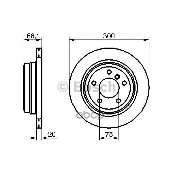 Тормозной Диск Задний 0986479263 Bosch арт. 0986479263