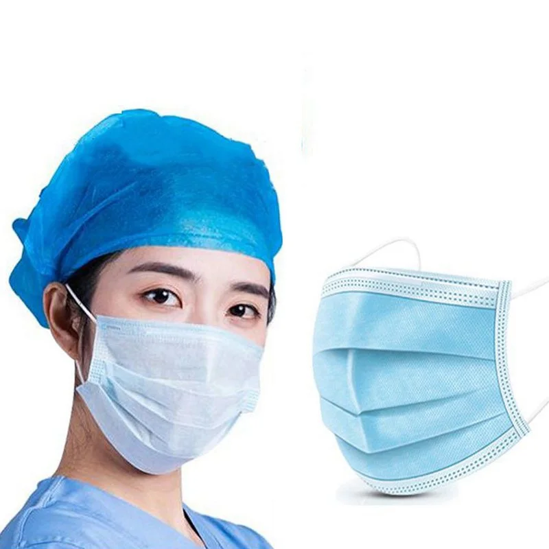 

50pcs Melt blown Mouth Mask Nonwove 3 Layer Ply Disposable Anti-virus Surgical Earloop Protective Masks