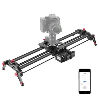 

Neewer Motorized Camera Slider 31.5-inch APP Control Carbon Fiber Track Dolly Rail with Time Lapse Video Shot Follow Focus Shot